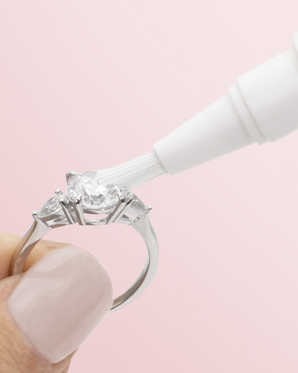 Using a Jewelry Cleaning Stick to clean a diamond ring