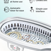 Clean + Care Ultrasonic Cleaner in use
