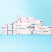 Complete Care Collection containing the packaging of Fine Jewelry Cleaner, Silver Jewelry Cleaner, Jewelry + Watch Cleansing Wipes, Foaming jewelry Cleaner, Jewelry Cleaning Stick, Jewelry Cleaning Packette, Microfiber Cleaning Cloth, Polishing Cloth