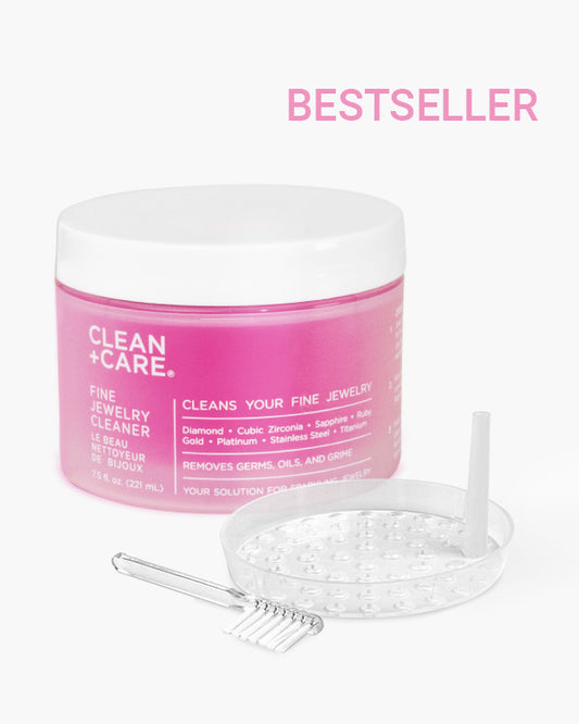 CLEAN+CARE bestseller Fine Jewelry Cleaner with included dipping basket and touch-up brush
