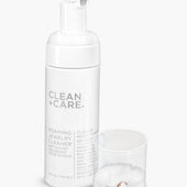 CLEAN+CARE Foaming Jewelry Cleaner with an opal ring soaking in cap