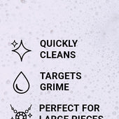 CLEAN+CARE Foaming Jewelry Cleaner foam close-up image including callouts 