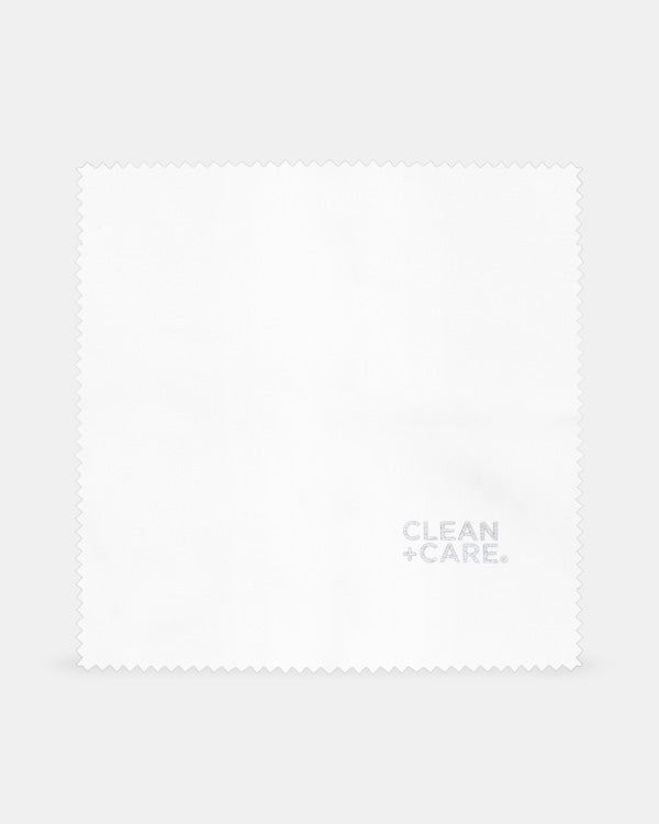 CLEAN+CARE Microfiber Cleaning Cloth unfolded out of packaging