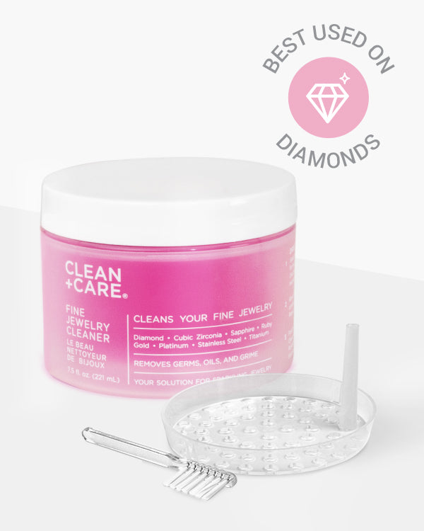 Clean + Care Fine Jewelry Cleaner showing dipping tray and brush