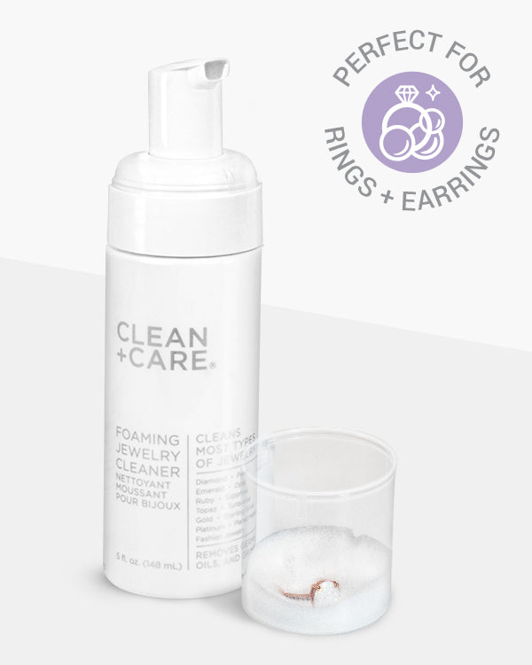 Clean + Care Foaming Jewelry Cleaner in use