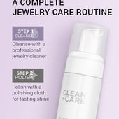 Foaming Jewelry Cleaners two step cleaning process for jewelry from Clean + Care