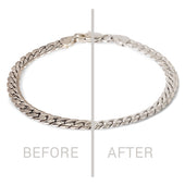 Before and after on bracelet