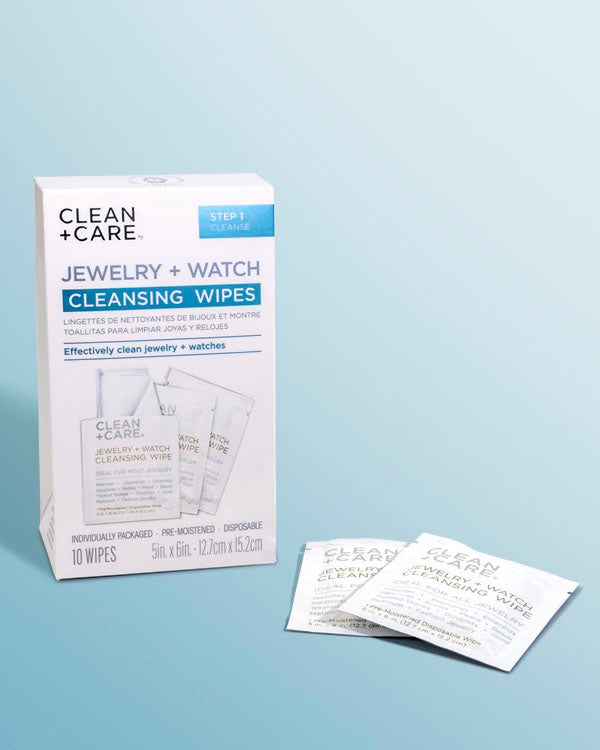 Jewelry + Watch Cleansing Wipes with Packaging